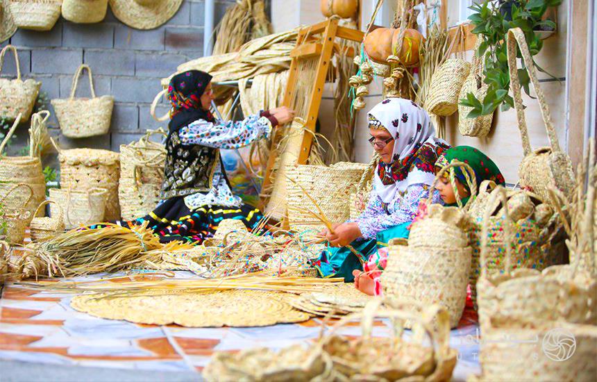 Mazandaran handicraft mat weaving